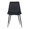 Armen Living Monte Contemporary Dining Chair in Black Faux Leather with Black Metal Legs LCMOCHBLACK - alternate 2